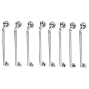 Alça de Apoio Inox Barra 60cm Kit 8 Unidades Acessibilidade Criança Idoso Anti Queda Segurança Box Banheiro Suporte Resistente