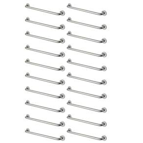 Alça de Apoio 70cm Barra Inox Suporte Kit 20 Unidades Cadeirante Idoso Deficiente Box Banheiro Corrimao Acessibilidade Resistente Parede Segurança
