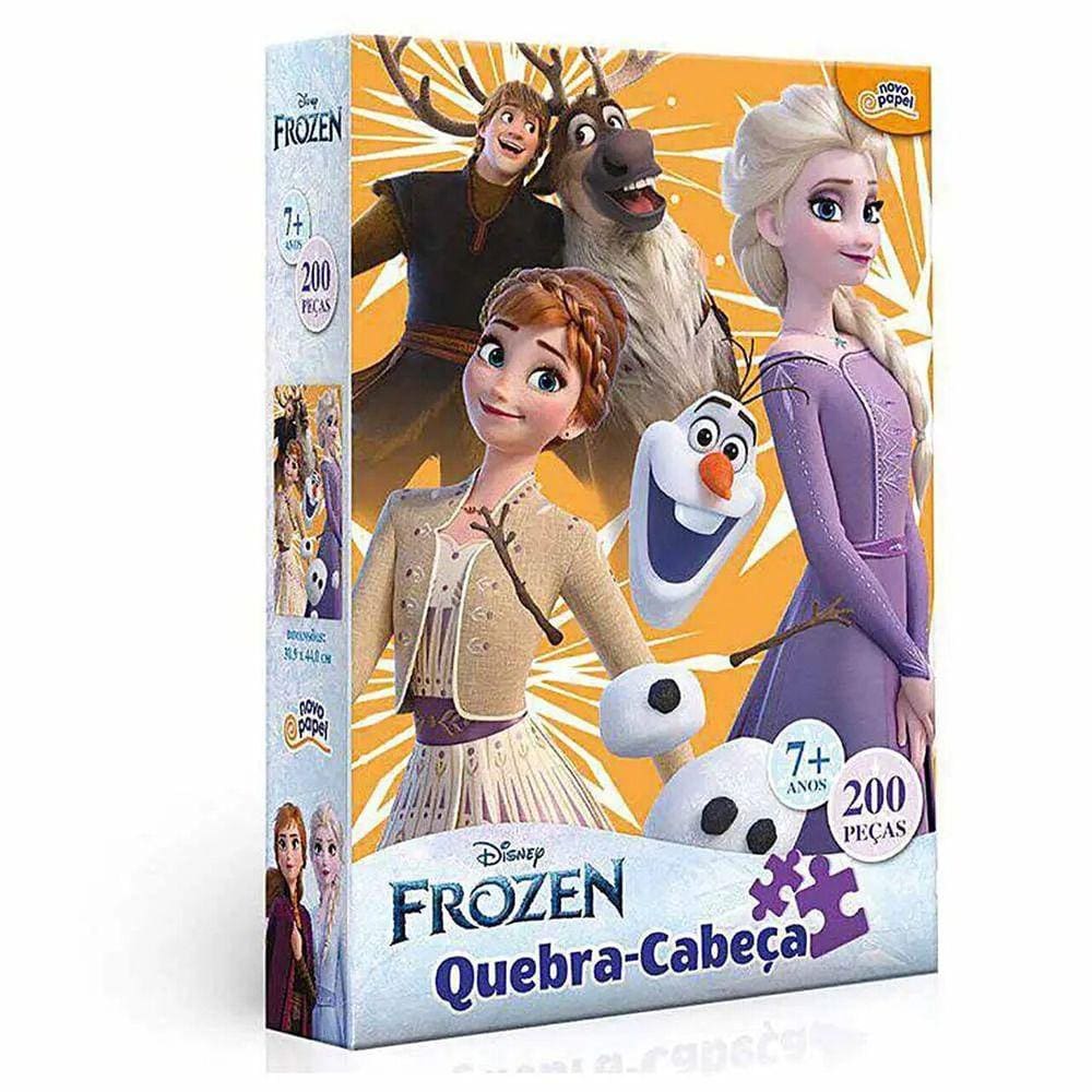 Quebra Cabeça Infantil Frozen Com 200 Peças - Toyster 8033