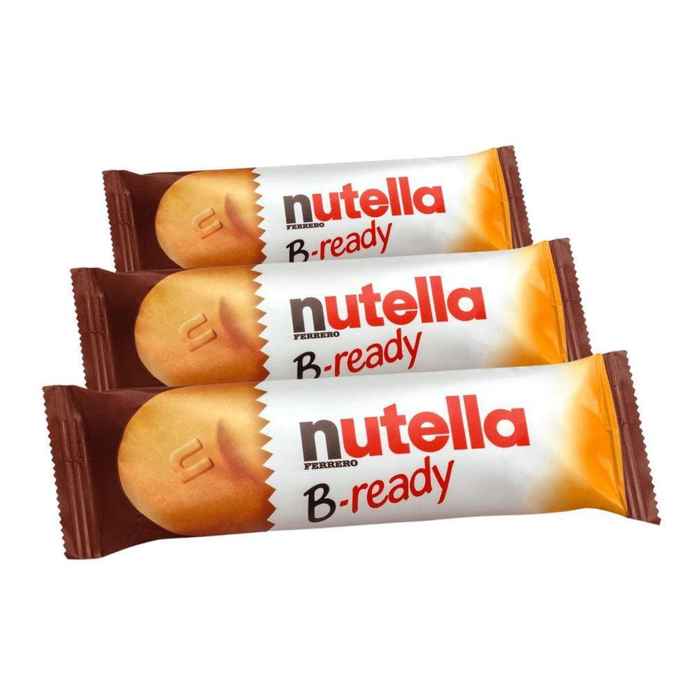 Biscoito Recheado, 3 Pacotes De 22G Nutella B-Ready