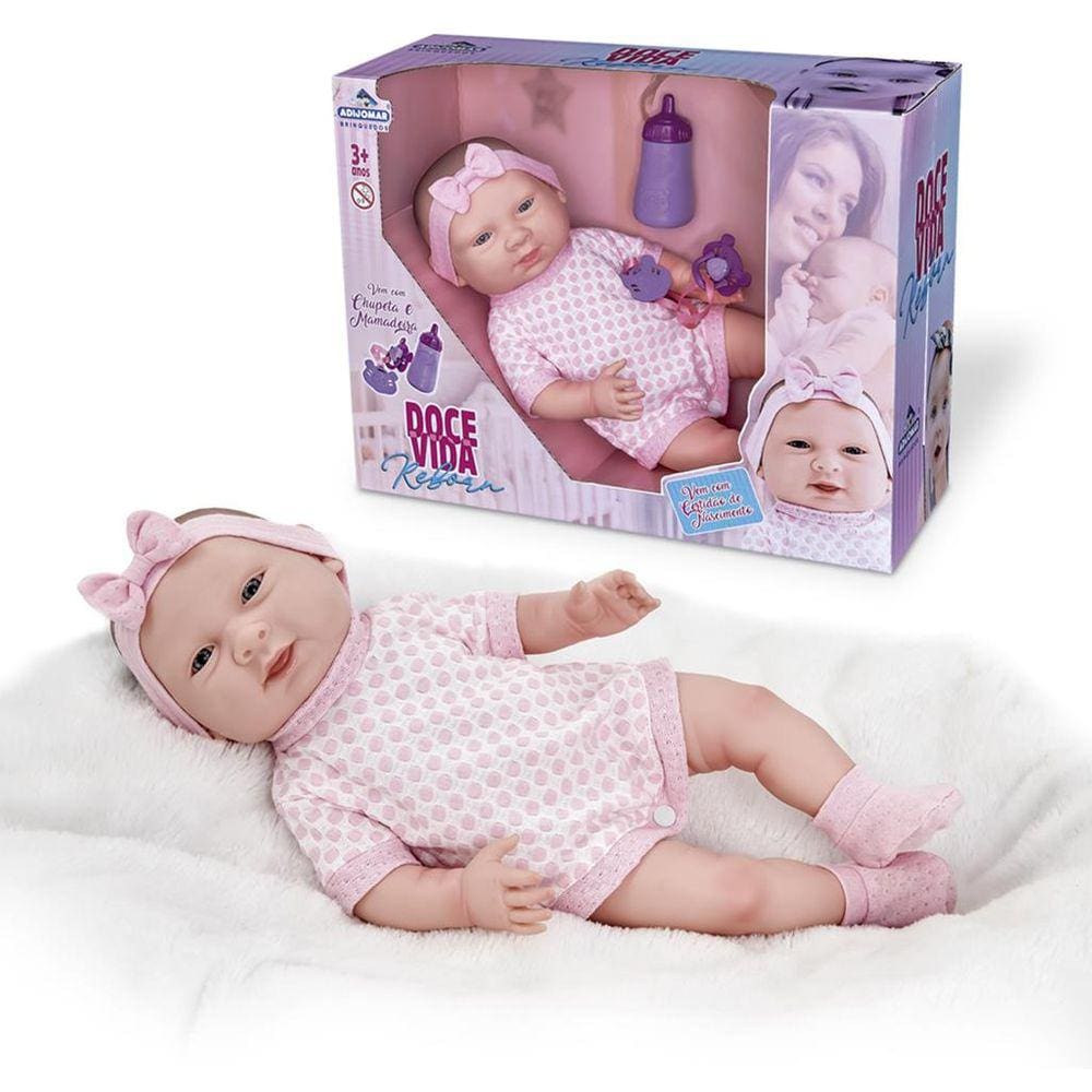 Bebe reborn Boneca estilo reborn Meu Bebezinho 1049 ED1 Brinquedos