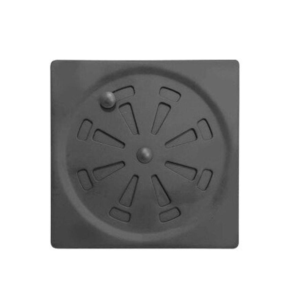 Ralo Grelha Quadrado Preto 10X10 Abre E Fecha Black Inox 201