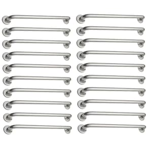 Alça de Apoio Kit 20 Unidades Barra 70cm Inox Deficiente Anti Queda Criança Idoso Suporte Parede Corrimao Segurança Acessibilidade