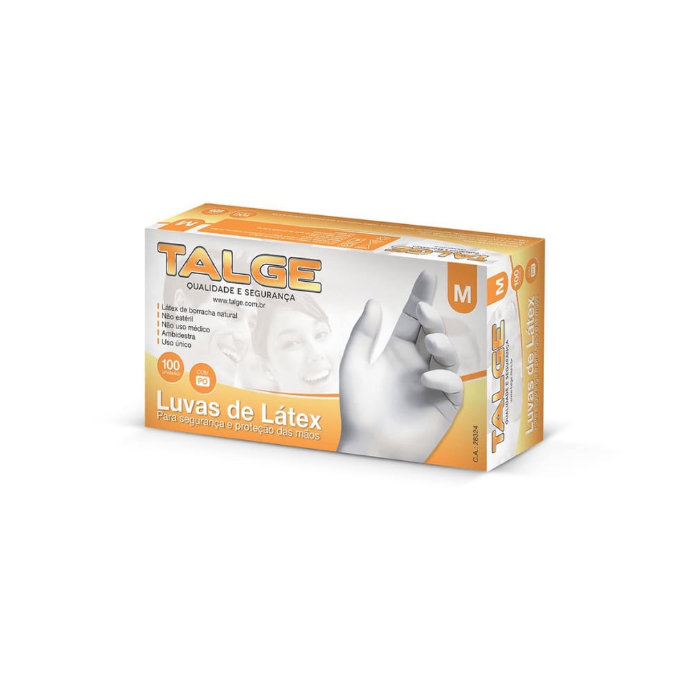 Talge Luva Latex M C/100