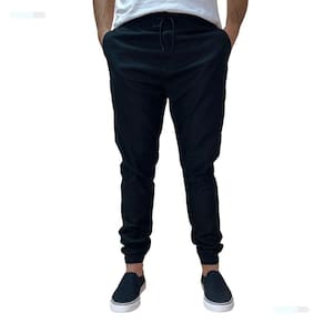 Calça Jogger Masculina Jeans Sarja Elastano Punho Elástico