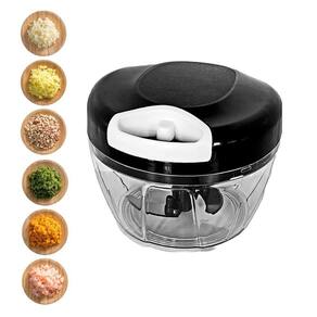 Processador Triturador Alimento Manual Grande 3 Lâminas Inox