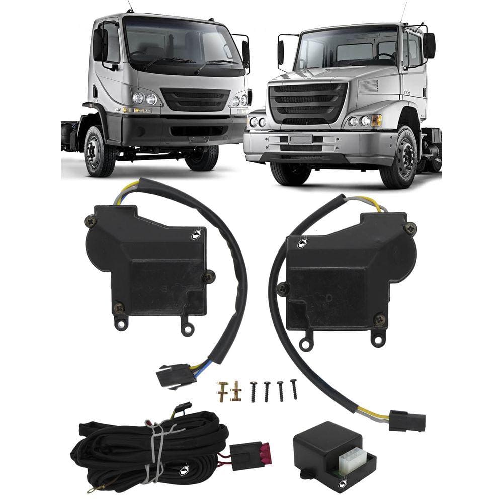 Kit Trava Elétrica Tragial Mercedes Benz Accelo e Atron 2012 até 2020 24V 2 portas
