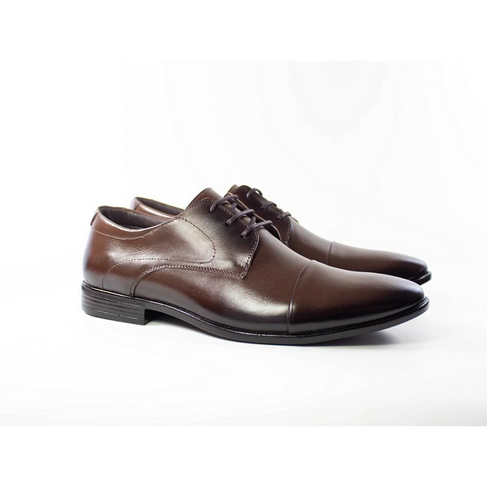 Sapato Social Masculino Couro Cano Curto Derby Conforto