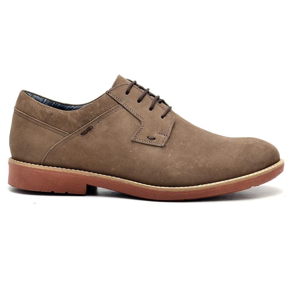 Sapato Social Masculino Couro Derby Cano Curto Casual