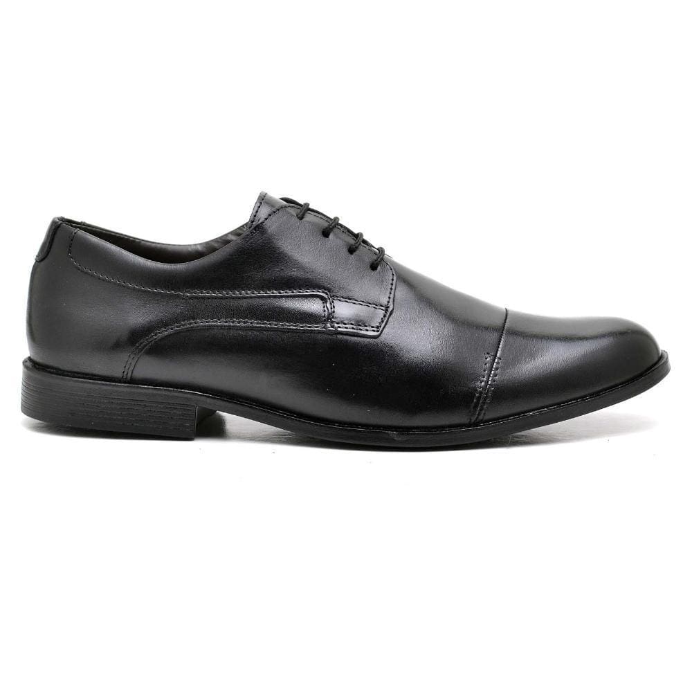 Sapato Social Masculino Couro Derby Cano Curto Confortável