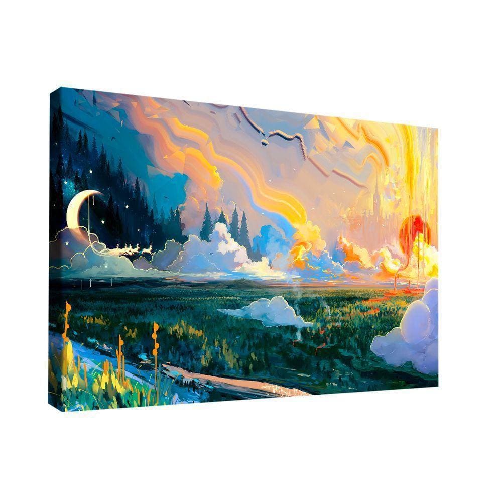Quadro Paisagem Fantasia Br Artes Médio 84x54
