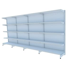 Gondola Parede 160 Kit 4 Metros Branco 20 bandeja Sp Etiquet