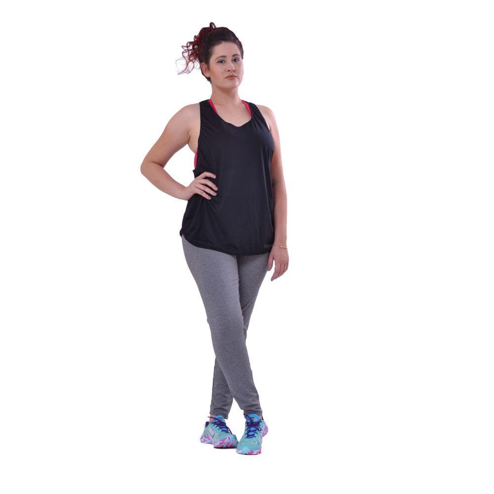 Calça Legging Fitness Cintura Alta Power Suplex Plus Size