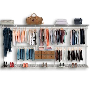Cabideiro Arara Closet Casal Prateleira Aço Aramado - 4,00m BR