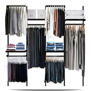 Closet arara aramado trilho parede super resistente moderno 2,50 PT