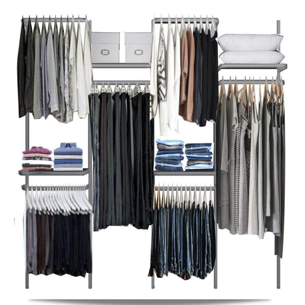 Closet arara aramado trilho parede super resistente moderno 2,50 BR