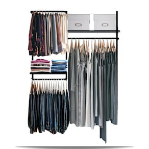 Closet arara aramado trilho parede super resistente moderno 1,60 PT