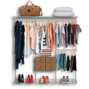 Cabideiro Arara Closet Casal Prateleira Aço Aramado - 1,90m BR