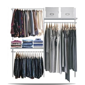 Closet arara aramado trilho parede super resistente moderno 1,90 BR