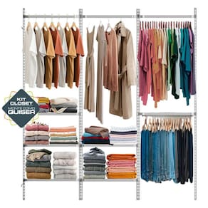 Aramado Closet Arara Roupas Prateleiras Trilho Parede 1,90m BR