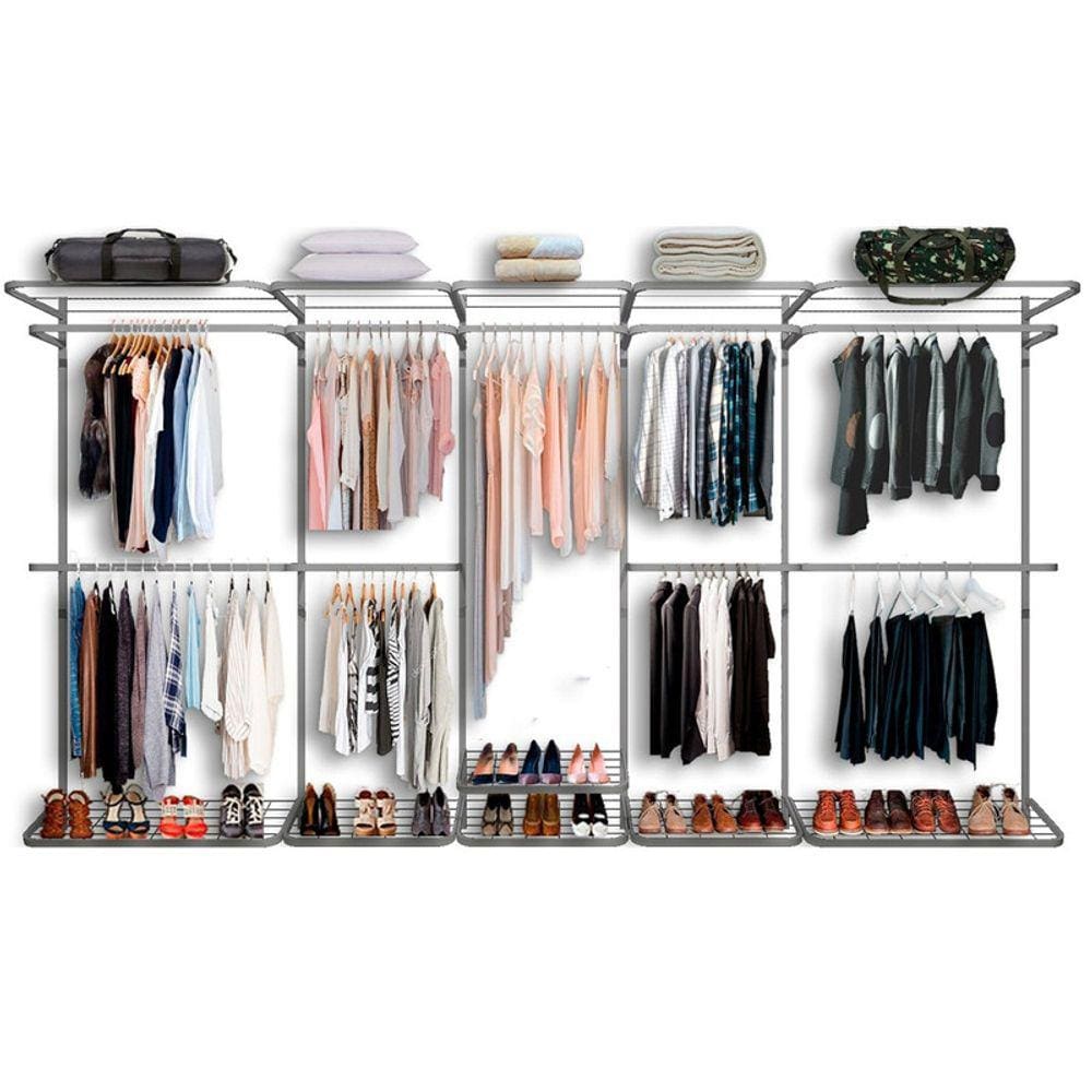 Arara Cabideiro Aramado Trilho Sapateira Maleiro 3,70m BR