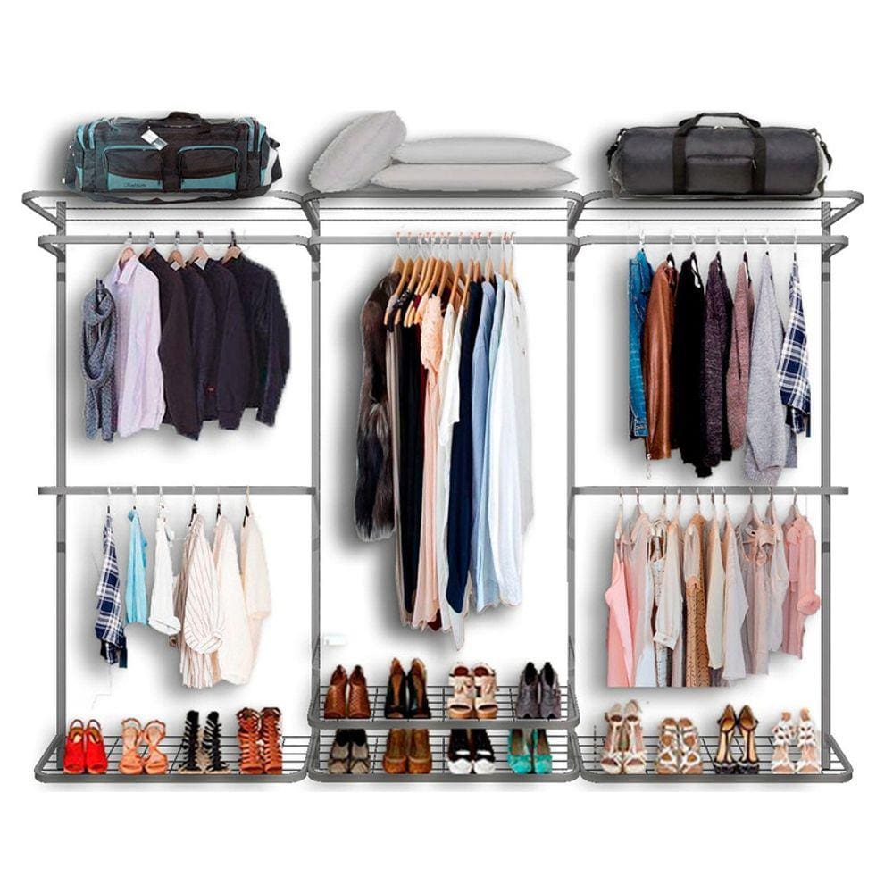 Arara Cabideiro Aramado Trilho Sapateira Maleiro 2,80m BR