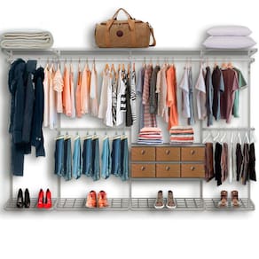 Cabideiro Arara Closet Casal Prateleira Aço Aramado - 3,10m BR