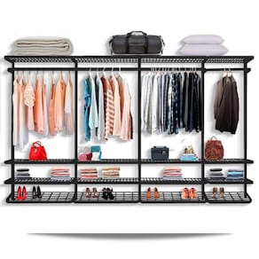 Guarda Roupa closet aramado sem portas CLR285 - 3,40m PT