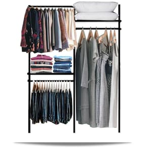 Closet arara aramado trilho parede super resistente moderno 1,30 PT