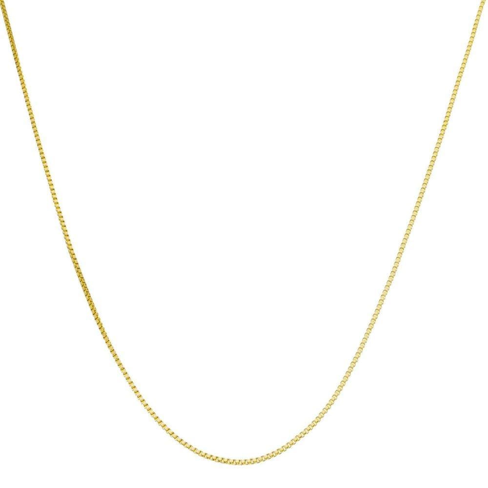 Colar Corrente Cordão Veneziana 45cm Banhado à Ouro 18k