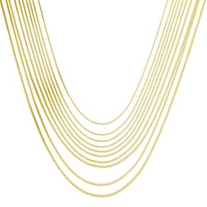 Kit 10 Corrente Colar Veneziana 45cm Banhado à Ouro Atacado