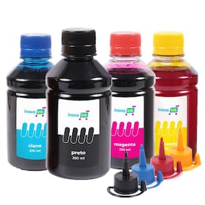 Kit 4 Tintas Compatível para Impressora DCP-T820DW 250ml Inova Ink