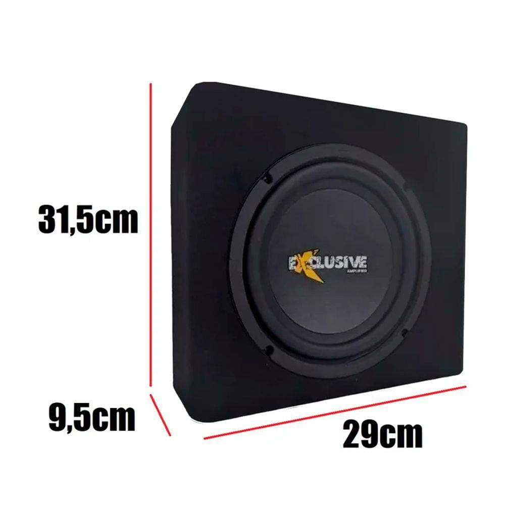 Caixa ativa mini slim subwoofer 8 pol amplificador