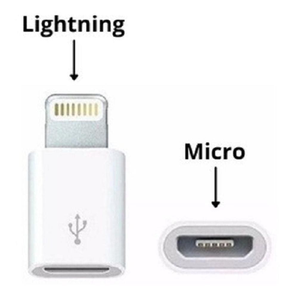 Adaptador Lightning Ios Macho Para Micro Usb V8 Fêmea Vd Celular