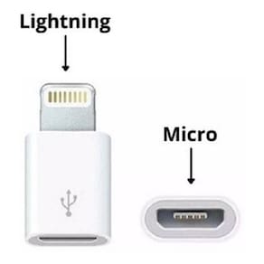 Adaptador Lightning Ios Macho Para Micro Usb V8 Fêmea Vd Celular