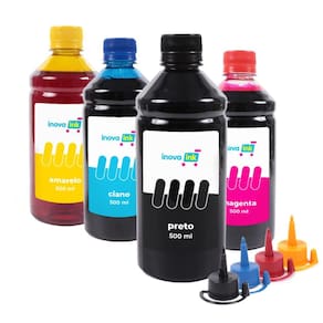 Kit 4 Tintas Compatível para Impressora DCP-T720DW 500ml Inova Ink