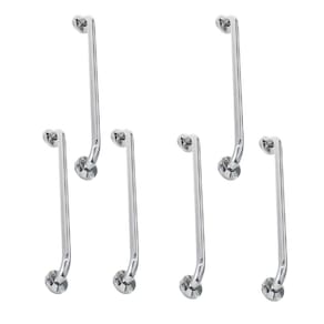 Alça de Apoio Barra 60cm Inox Kit 6 Unidades Segurança Acessibilidade Banheiro Escada Cadeirante Idoso Gestante Anti Queda Suporte Parede Corrimao