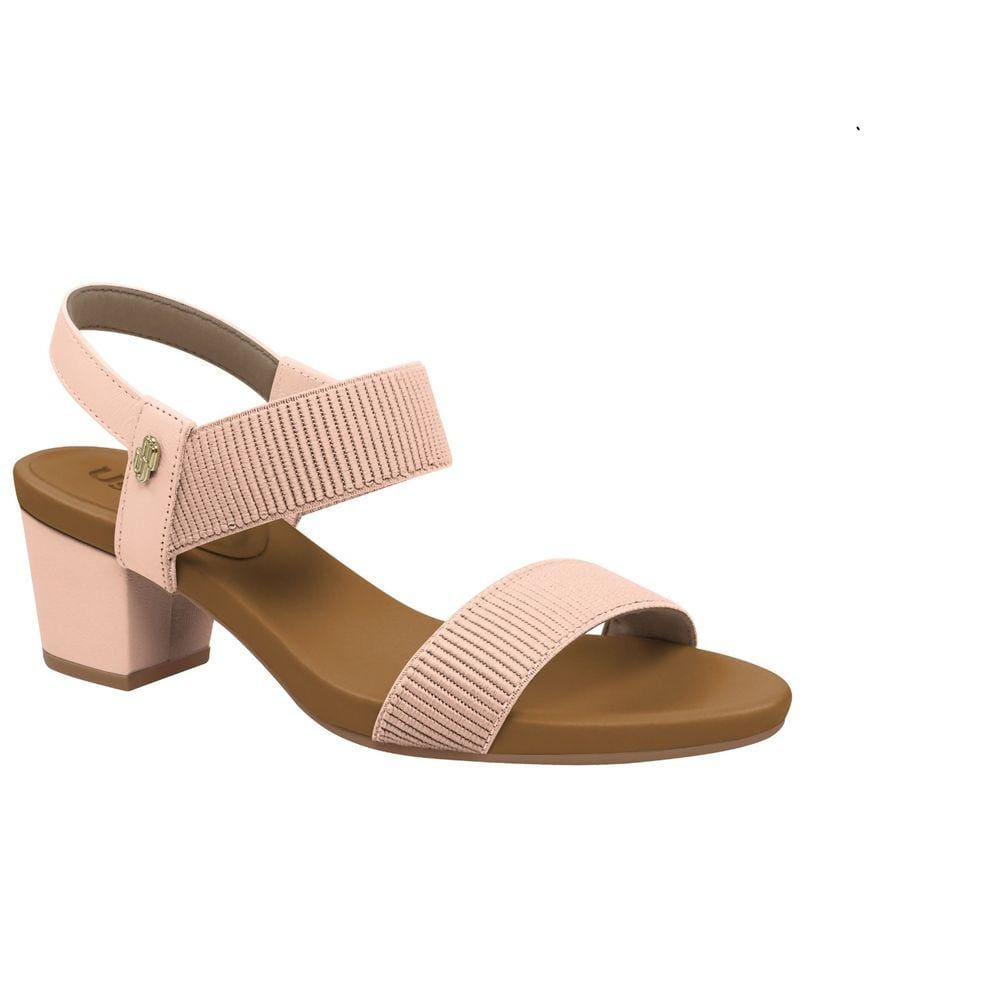 Sandalias Em Couro Com Elastico Usaflex Soft Rose Y8204