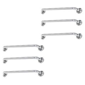 Alça Barra de Apoio 60cm Inox Segurança Kit 6 Unidades Banheiro Suporte Ajuda Gestante Idoso Resistente Acessibilidade Corrimao