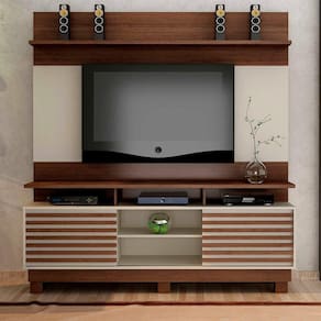 Estante Home para TV até 60 Polegadas 2 Portas 2 Prateleiras e Nichos Texas Valdemóveis