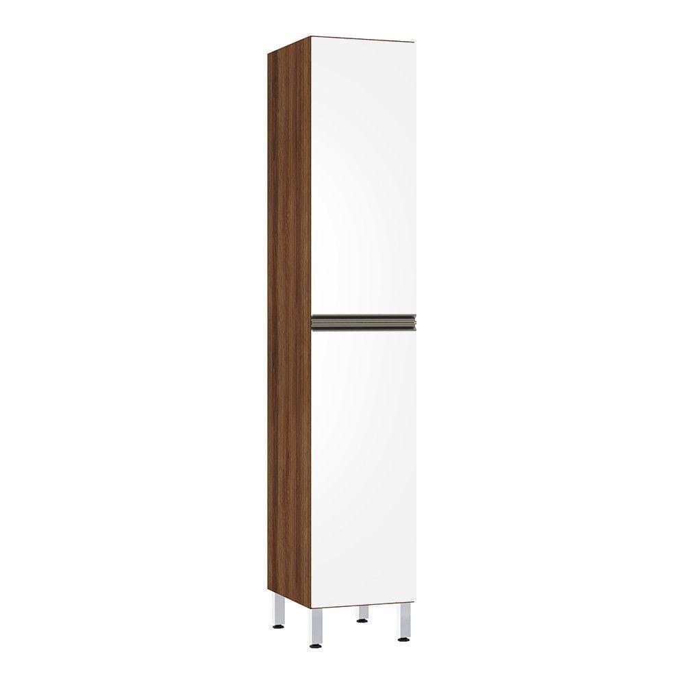 Paneleiro Simples 40cm 2 Portas Nogueira C/Branco Polar