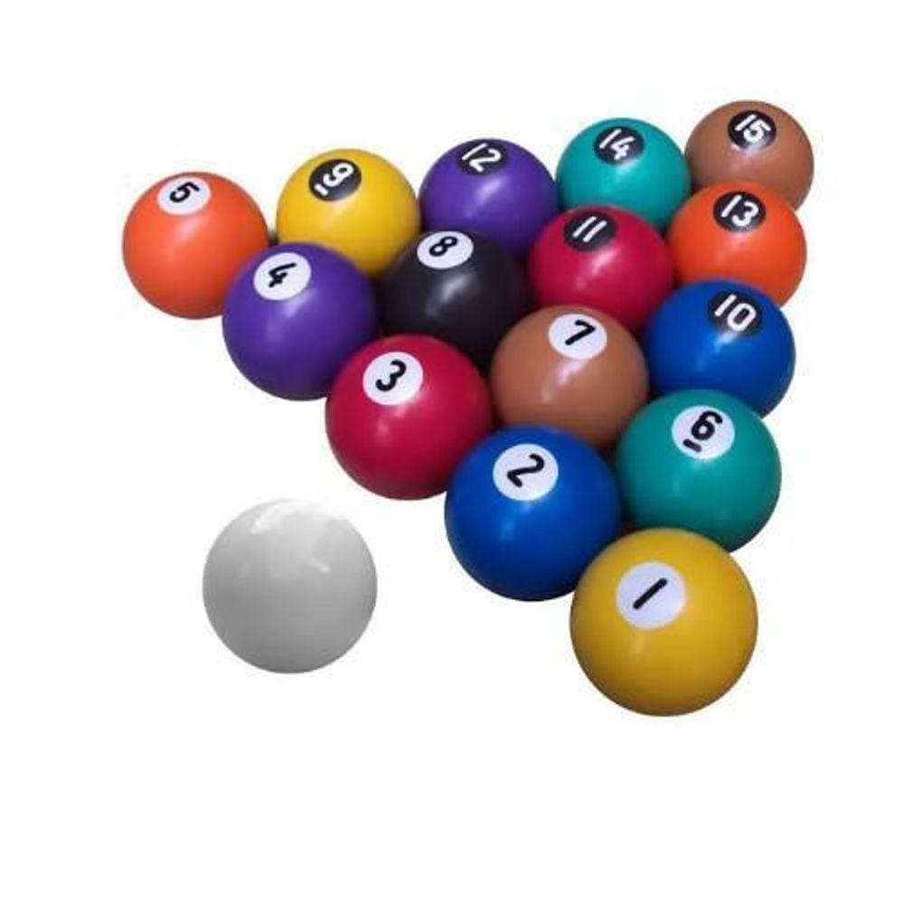 Jogo De Bolas 50mm Lisas Para Sinuca Bilhar Snooker Buffalo