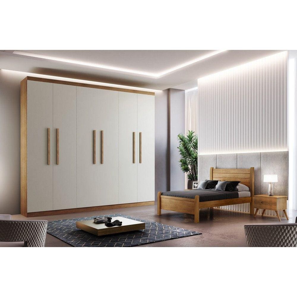 Guarda Roupa Casal Hera 6 Portas e 2 Gavetas Rufato