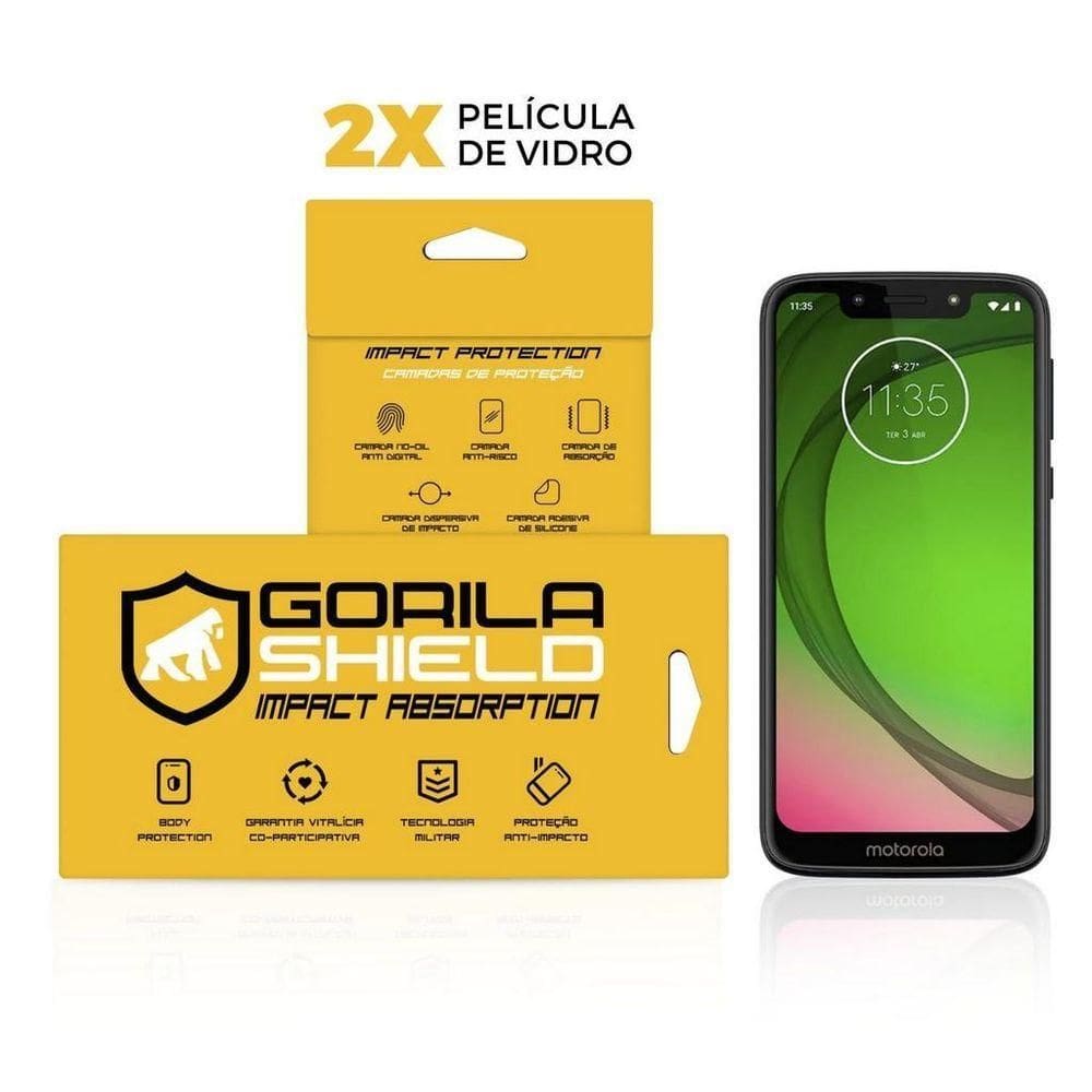 Película De Vidro Dupla Para Moto G7 Play - Gorila Shield