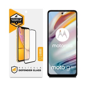 Película Defender Glass Para Motorola Moto G60 - Preta - Gshield