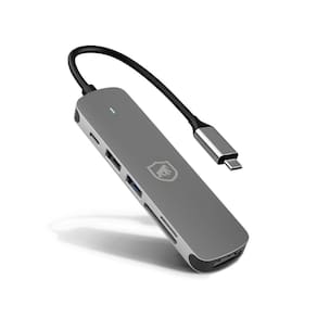 Adaptador Multifuncional 6 Em 1 - Hdmi / Usb-C / Hub Usb 3.0 - Gshield