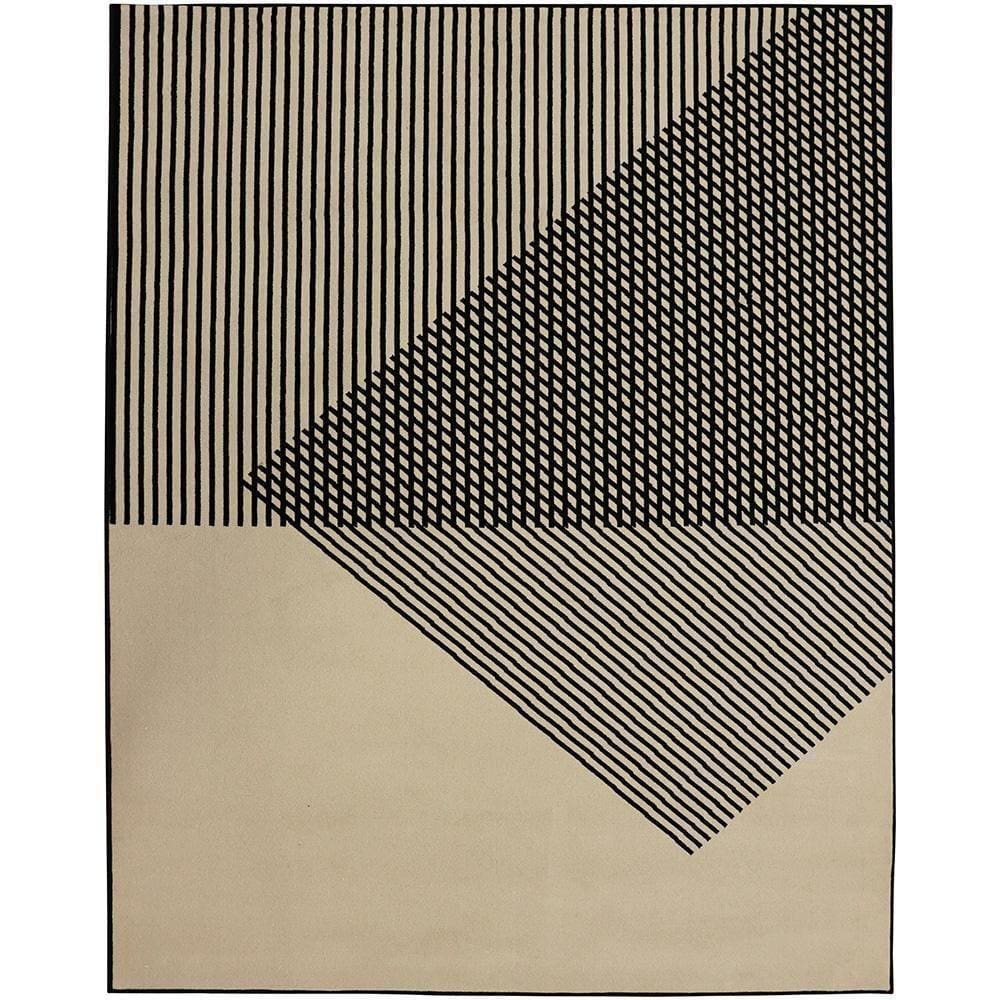 Tapete Para Sala Lyre Paralelos Black 1,00x1,50 São Carlos