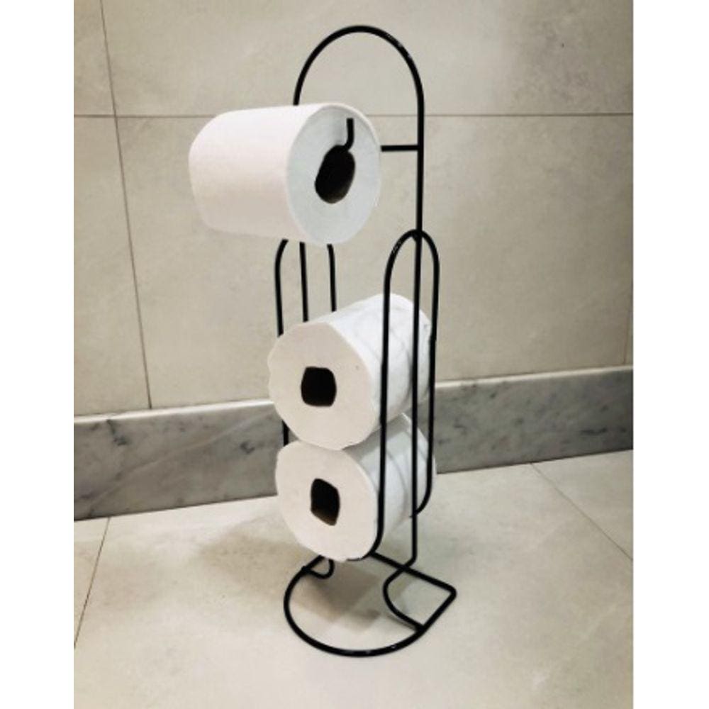 Suporte Porta Papel Higiênico Chão Banheiro Organização Luxo