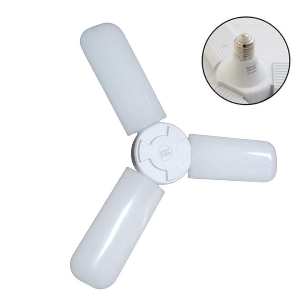 Lâmpada Led 3 Pétalas Dobrável Ajustável Luminária 48W
