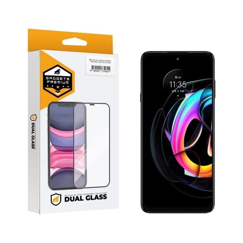Película Dual Glass Para Motorola Moto Edge 20 Lite - Preto - Gshield